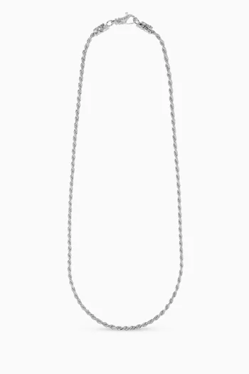Essential Rope Chain Necklace in Sterling Silver