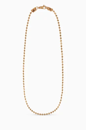 Essential Beaded Chain Necklace in 24kt Gold-plated Sterling Silver