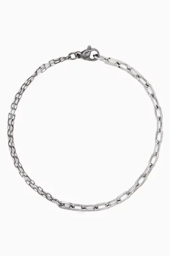 The Harry Anchor to Anchor Chain Bracelet in Silver-tone Brass