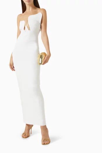 Salacia Wire Column Strapless Maxi Dress