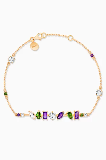 Fireworks Fiesta Precious Gemstone Bracelet in 18kt Rose Gold