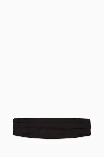 Tie Fascia Cummerbund in Woven Silk