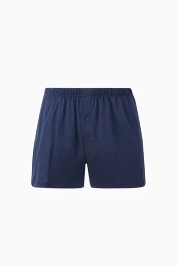 Sporty Boxers in Mercerised Cotton