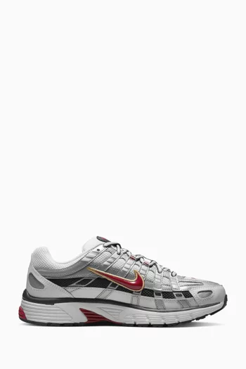 سنيكرز بي-6000 أسفل الكاحل جلد وقماش شبكي