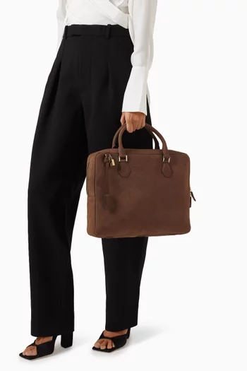 Briefcase in Nubuck Leather