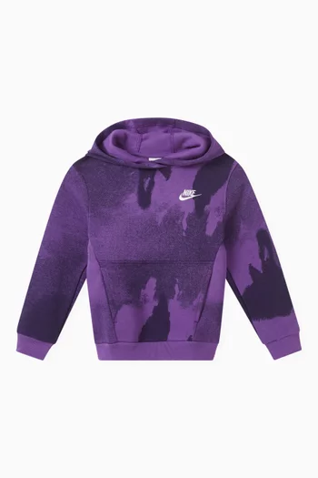 All-over Printed Hoodie in Cotton-blend