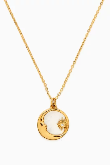 Nova Pendant Necklace in 18kt Gold-plated Stainless Steel
