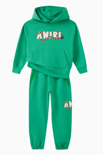 Snake Logo Sweatpants in Cotton