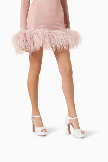Yuri 125 Embellished Platform Sandals in Grosgrain