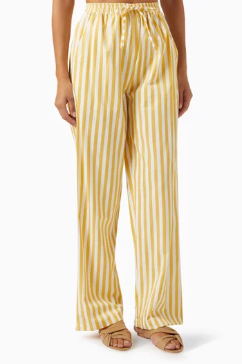 Pinstripe Lounge Pants in Cotton
