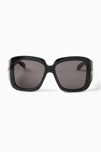 نظارة شمسية بإطار مربع أسيتات