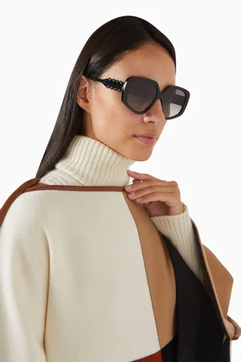 Mony Geometric Sunglasses in Acetate