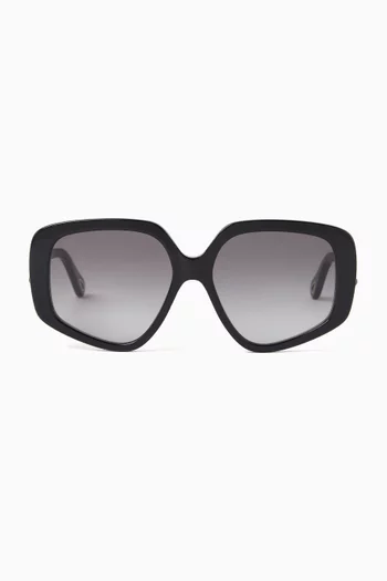 Mony Geometric Sunglasses in Acetate