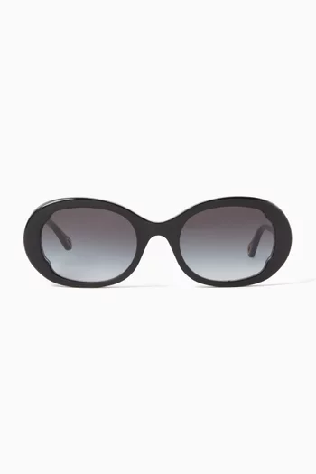 نظارة شمسية بتصميم بيضاوي أسيتات حيوي
