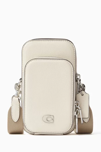 Phone Crossbody Bag in Grained Leather