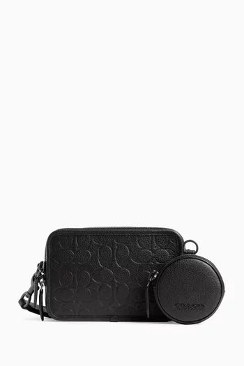 Charter Crossbody Bag in Signature Pebbled Leather