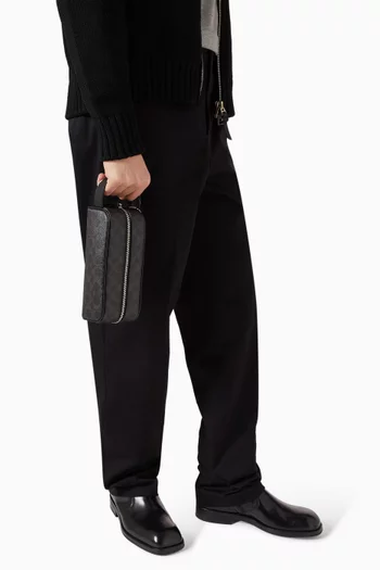 حقيبة مستحضرات العناية الشخصية للسفر قنب بشعار الماركة الشهير