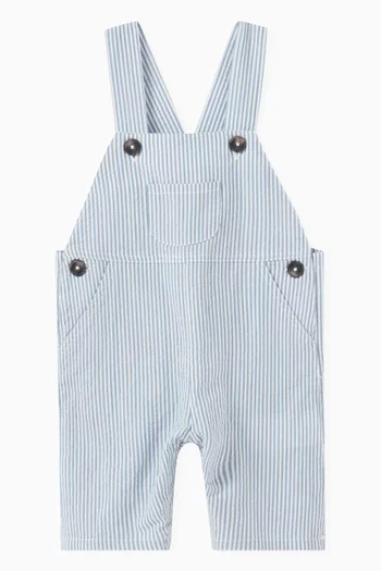 Stripe Dungarees in Cotton