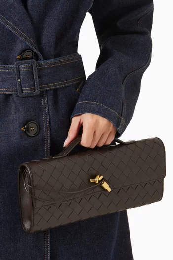 Andiamo Clutch in Intrecciato Leather