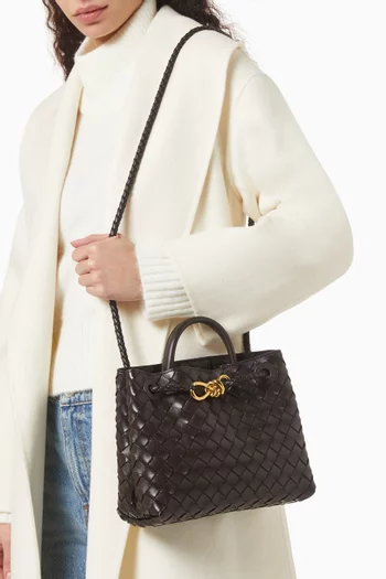 Small Andiamo Bag in Intrecciato Leather