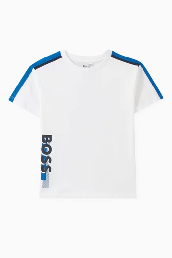 Stripe Logo-print T-shirt in Cotton