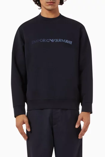 Macro EA Sweatshirt in Cotton Jersey