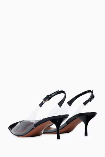 Heart 55 Slingback Pumps in Patent Leather