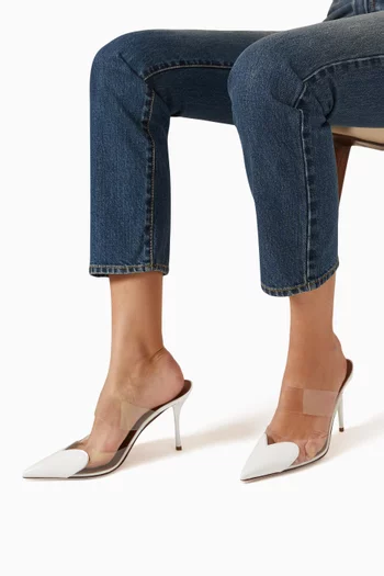 Heart 90 Mules in Patent Leather