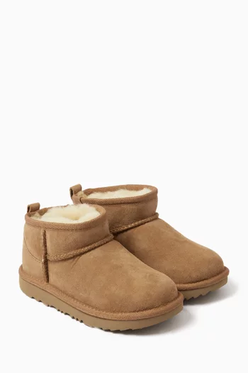 Classic Ultra Mini Boots in Suede