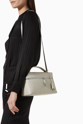 Extra Pocket L27 Bag in Ostrich Leather