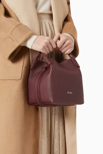 Small Bale Bucket Bag in Leather