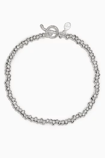 Small Signature Nugget Bracelet in Sterling Silver