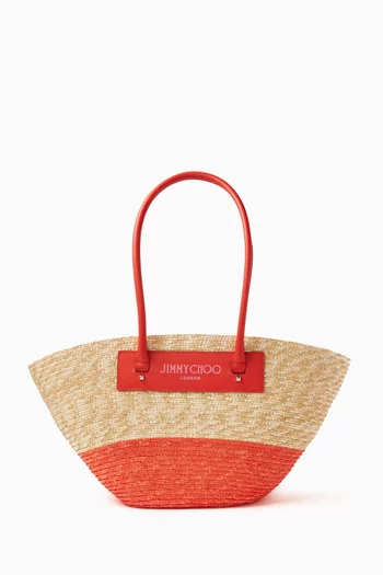 حقيبة يد بتصميم سلة للشاطئ