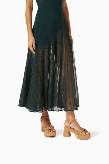 Heloise 95 Wedge Sandals in Nappa