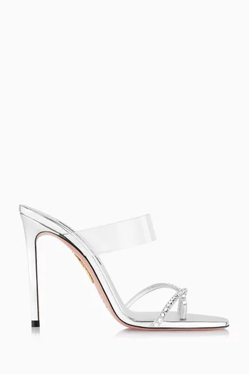 Movie 105 Crystal-embellished Mules in Leather