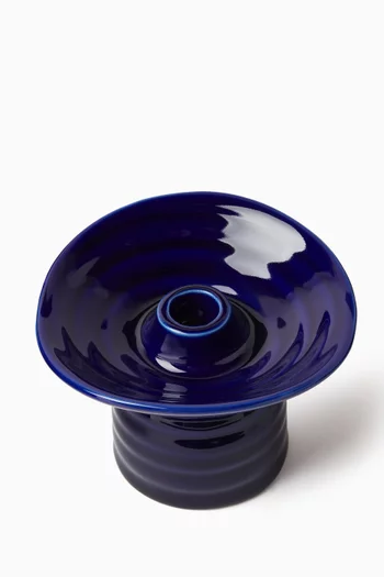 Mykonos Low-rise Candle Holder in Porcelain