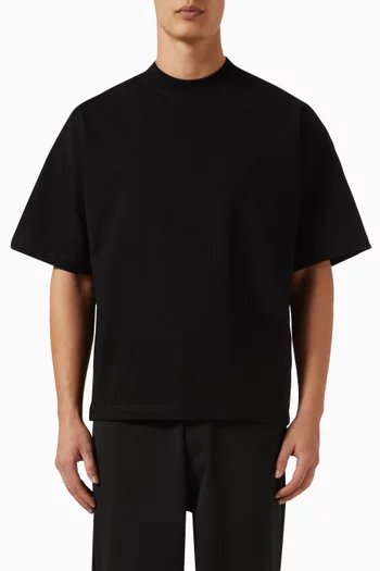 Block Mock-neck T-shirt in Cotton-jersey