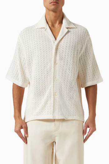 Knitted Shirt in Cotton-blend