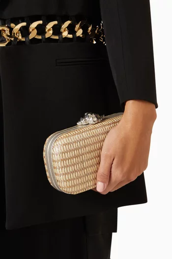 Sea of Love Murex Box Clutch in Straw