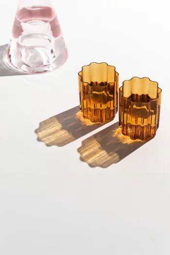 طقم أكواب مموجة، قطعتان