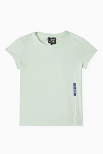 Logo-tape T-shirt in Cotton