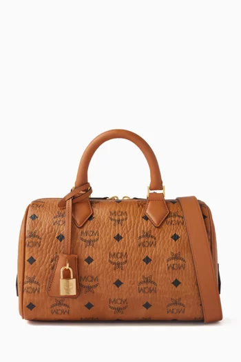 Small Boston Bag in Visetos Canvas