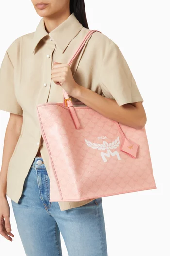 Medium Himmel Shopper Tote Bag in Lauretos Canvas