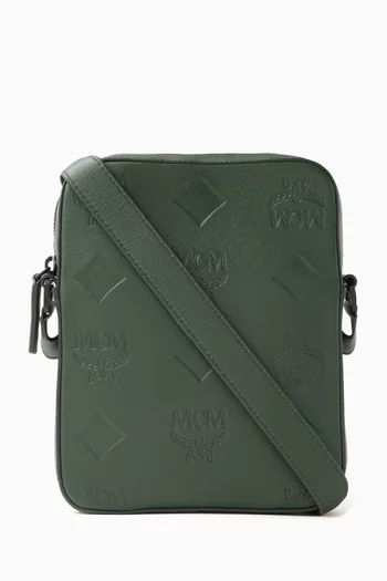 Mini Klassik Maxi Monogram Crossbody Bag in Leather