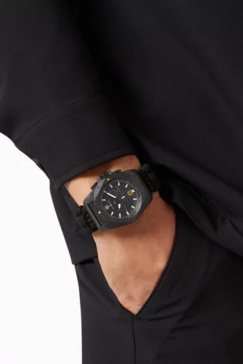 I.N.O.X. Quartz Chronograph Paracord & Rubber Watch, 43mm
