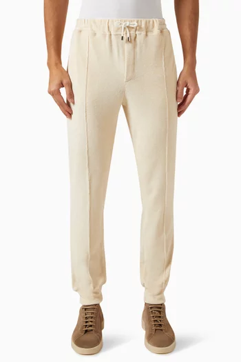 Towelling Leisure Sweatpants in Cotton-terry