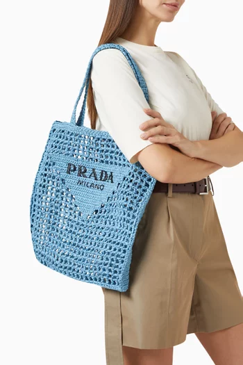Logo Crochet Tote Bag