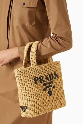 Small Logo Crochet Tote Bag