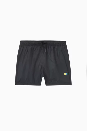 Diag Rainbow Logo Swim Shorts