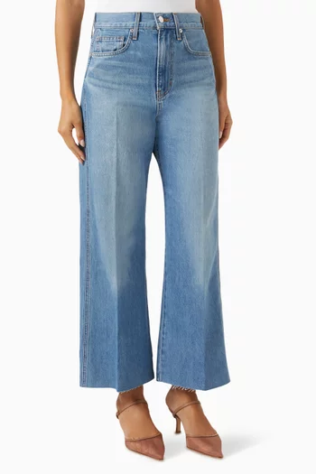 Taylor Cropped Wide-leg Jeans in Japanese Cotton-denim